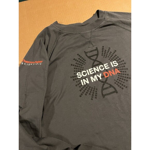 Thermo Fisher Scientific DNA Shirt Sweatshirt LARGE Biotech Pharma Technology